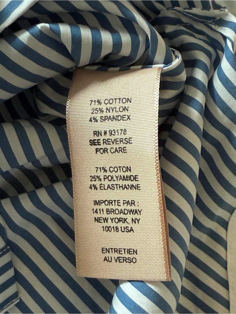 Philosophy Blue Striped Cinch Waist Gathered Ruched Button Down Shirt Large - Picture 8 of 11